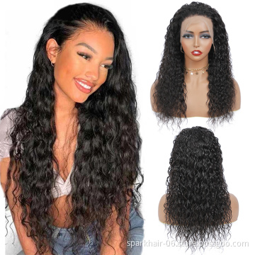 Natural Human Hair Wigs For Black Women Virgin Brazilian Lace Front Wig Brazilian Water Wave 100% Human Hair Hd Lace Wig